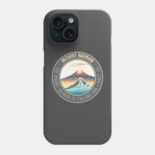 Vintage The Mount Rainier is Calling and I Must Go Sunrise Spring Season Phone Case