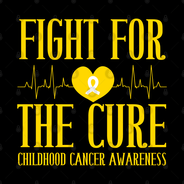 fight for the cure, childhood cancer awareness by Drawab Designs