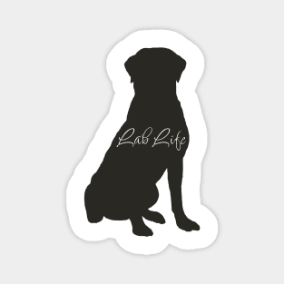 Lab Life Black Labrador Sitting Magnet