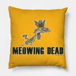 Meowing Dead Zombie Cat Pillow