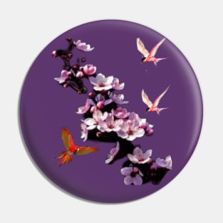 flowers anb birds art design. Pin