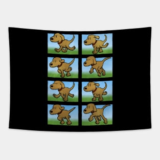 Walking cartoon dog Tapestry