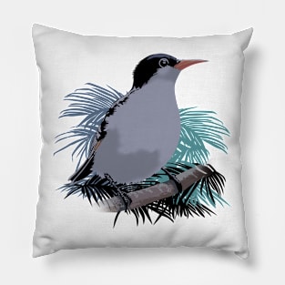 White Collared Monarch Bird Design Pillow