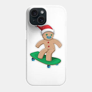 Gingerbread man Christmas Skateboard Phone Case