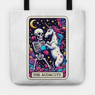 The Audacity Skeleton and Unicorn Fantasy Funny Tote