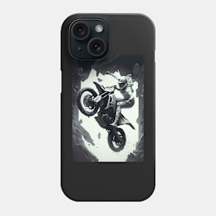 Dirt bike rider - hands off  w/ grey and white Phone Case