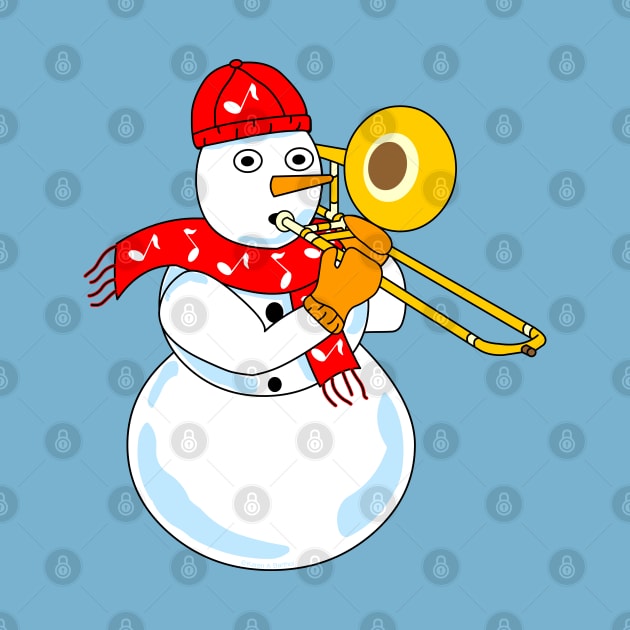 Trombone Snowman by Barthol Graphics