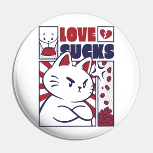 Love sucks bunny Pin