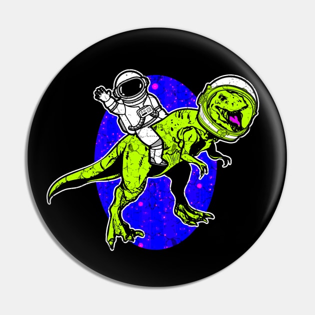 Astronaut Riding T-Rex Pin by Mila46