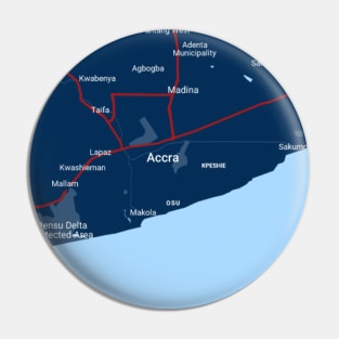 Accra blue map Pin