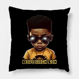 Dope Black Son, Black Boy Pillow