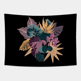 Bouquet of tropical leaves Tapestry