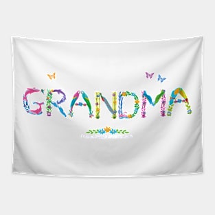 GRANDMA - tropical word art Tapestry