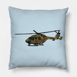 Army helicopter cartoon illustration Pillow