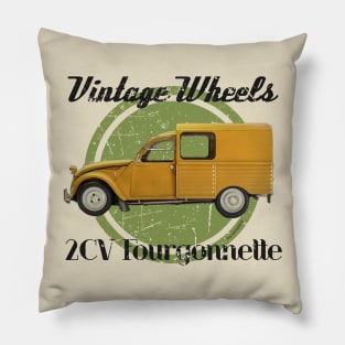 Vintage Wheels - Citroën 2CV Fourgonnette Pillow