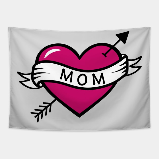 Mom Love Tapestry by katiestack.art