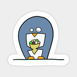 Penguin with ice cream Magnet