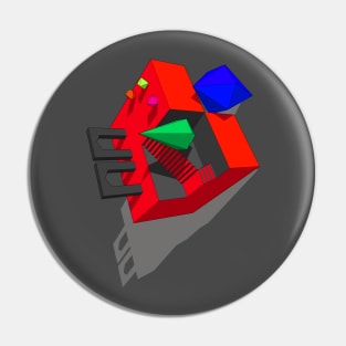 Geometrical Choice Red Cube Pin