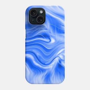 Abstract Blue White Swirls Phone Case