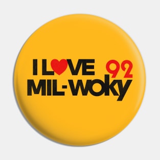 92 WOKY Love Milwaukee Defunct Radio Station Pin