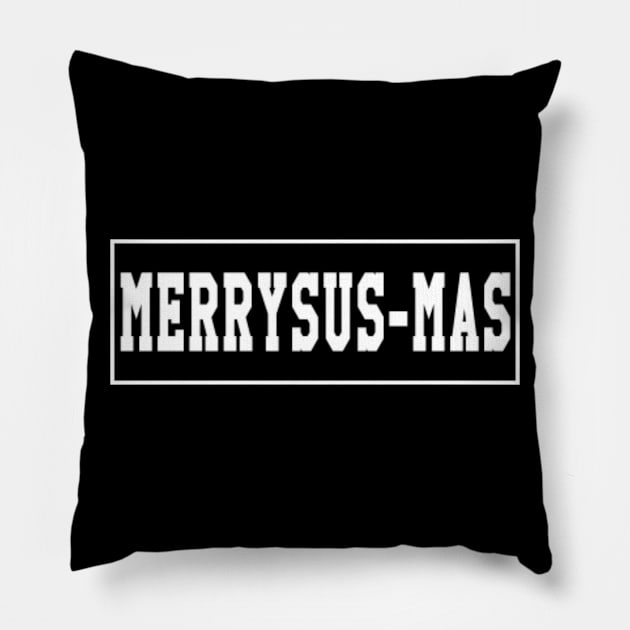 MERRYSUS-MAS Pillow by HYPERBOXJGJ