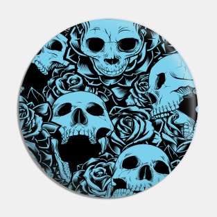 Creepy Skulls Pattern Pin