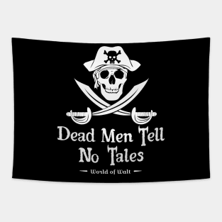 Dead Men Tell No Tales (white design) Tapestry