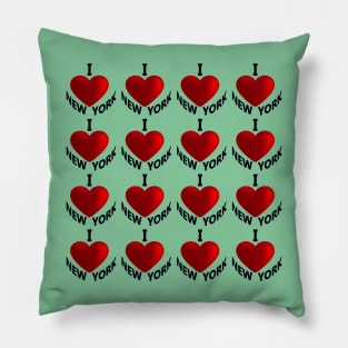 I Love New York Wallart Pattern Pillow