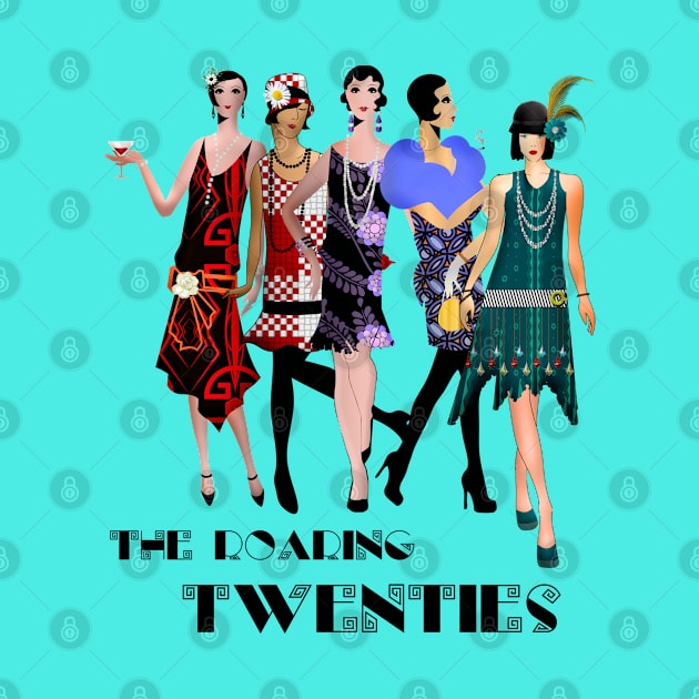 The Magnificent Roaring 20s Flappers by STYLISH CROWD TEES