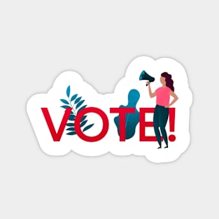 Vote Megaphone Magnet