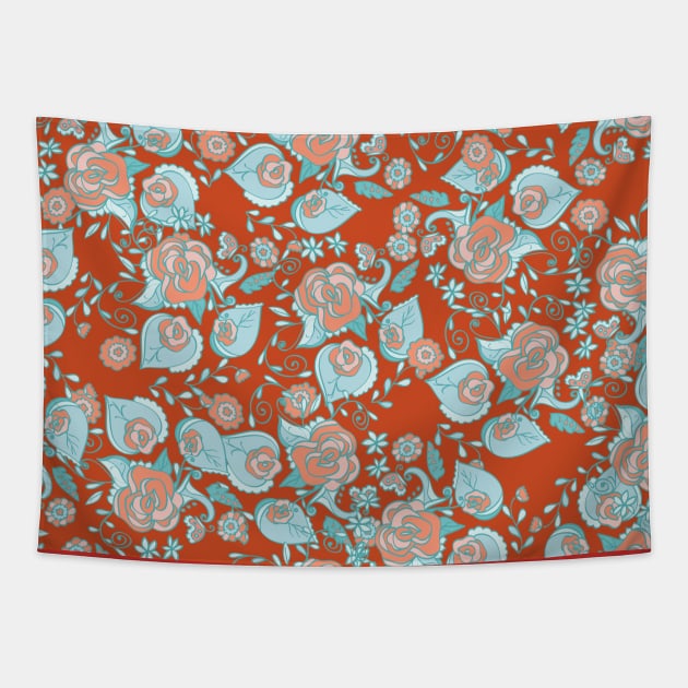 Floral Pattern Tapestry by Ammi
