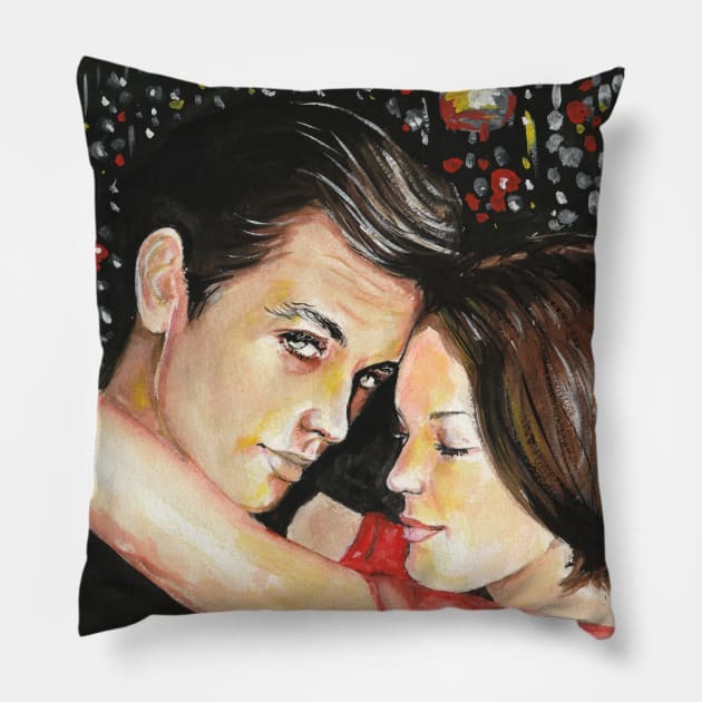 Alain Delon & Romy Schneider Pillow by Svetlana Pelin