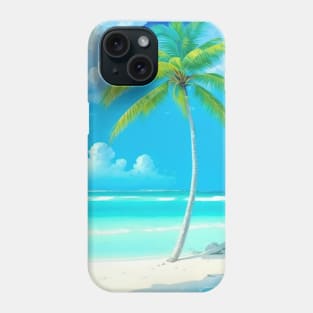 Paradise beach palm trees Phone Case