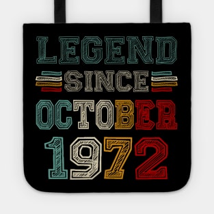 51 Years Old Legend Since October 1972 51st Birthday Tote