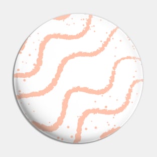 Coral Waves Sand Beach Pattern Pin