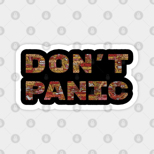 Don't Panic Wordcloud Magnet by MrStripey