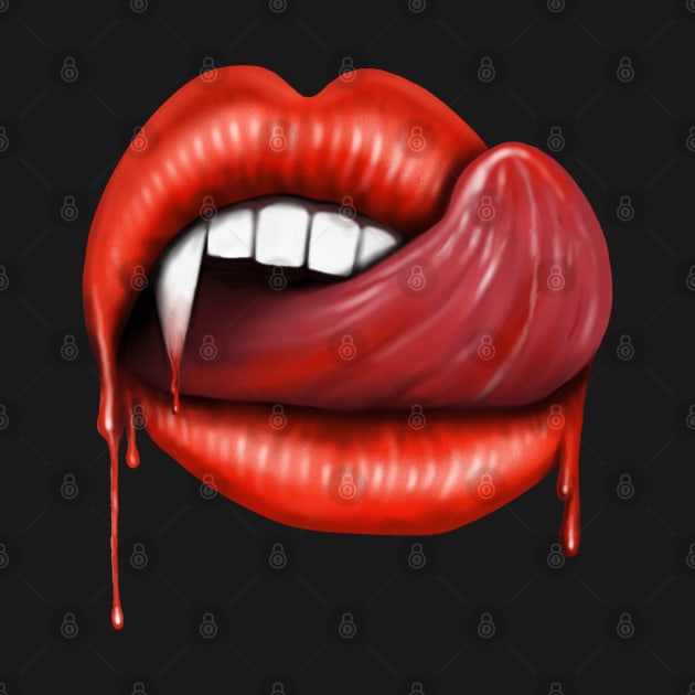 Vampire lips  vamp teeth by Artardishop