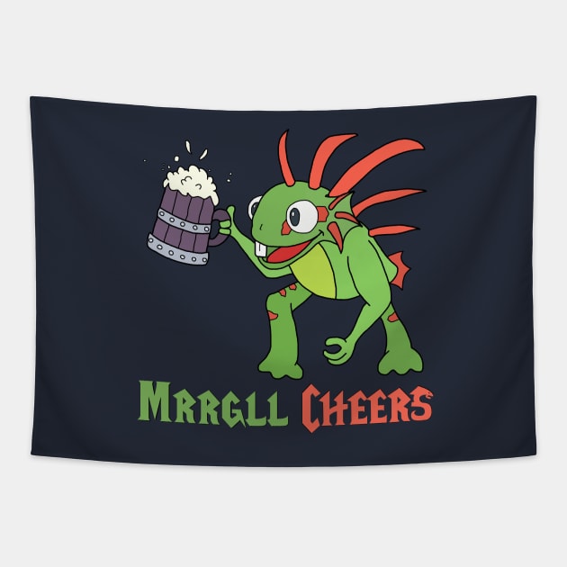 Murloc Cheers | Mrrgll Tapestry by MrDoze