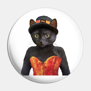 Witch Black Cat Pin