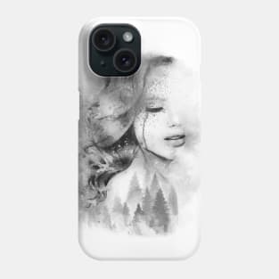 misty forest woman Phone Case