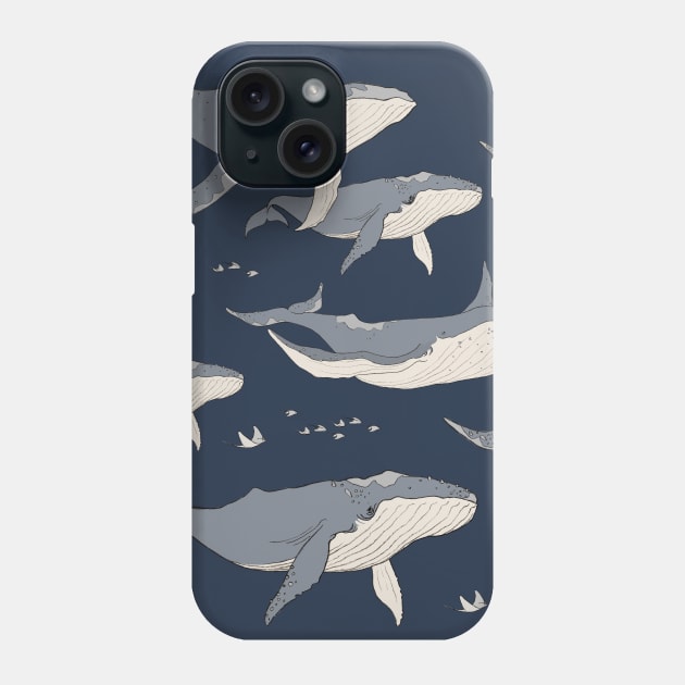 Whales Phone Case by eliasanmar