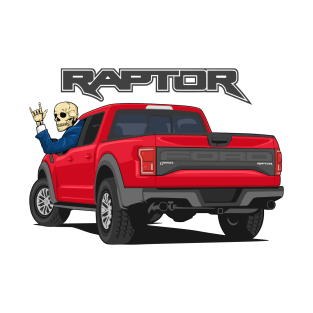 Truck ranger raptor f150 4x4 hand skull metal red T-Shirt