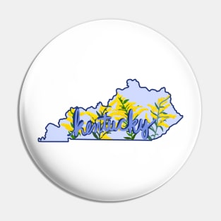 Kentucky state flower giant goldenrod Pin