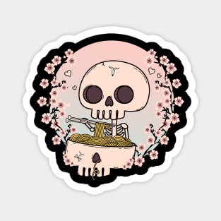 skeleton ramen Magnet