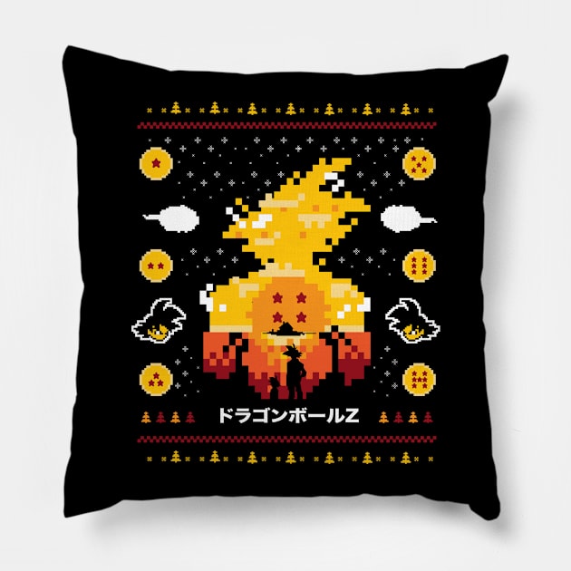 Beautiful Sunset Ugly Sweater Pillow by DANDINGEROZZ