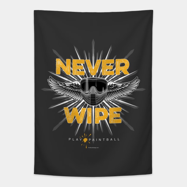 Never Wipe (Paintball) Tapestry by eBrushDesign