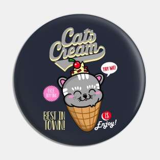 Cats Cream Grey Pin