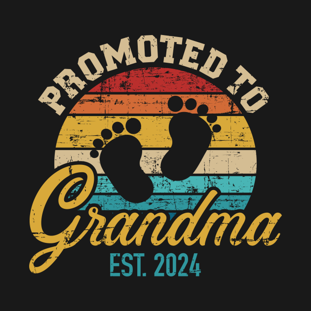 Promoted to grandma 2024 vintage retro Grandma 2024 TShirt TeePublic
