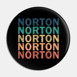 Norton Name T Shirt - Norton Vintage Retro Name Gift Item Tee Pin