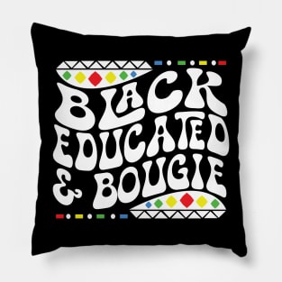 Black Educated & Bougie Shirt Pillow